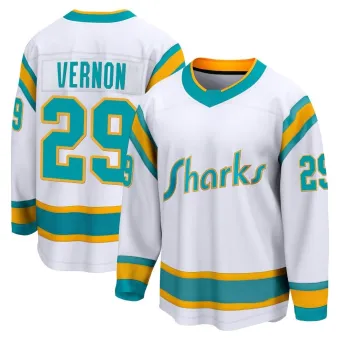 Men's Mike Vernon San Jose Sharks Special Edition 2.0 Jersey - White Breakaway