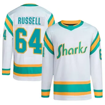 Men's Mitchell Russell San Jose Sharks Reverse Retro 2.0 Jersey - White Authentic