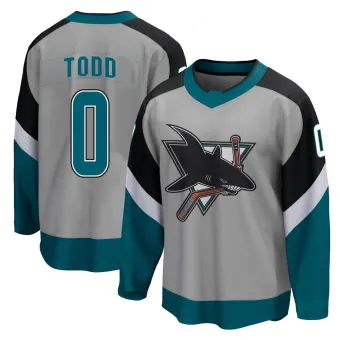 Men's Nathan Todd San Jose Sharks 2020/21 Special Edition Jersey - Gray Breakaway