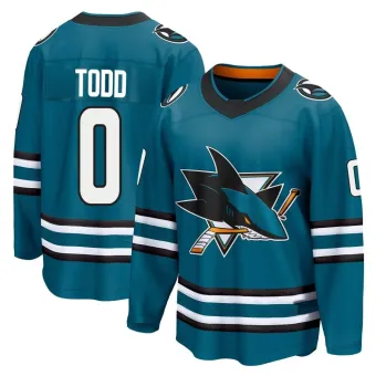 Men's Nathan Todd San Jose Sharks Home 2nd Jersey - Teal Breakaway