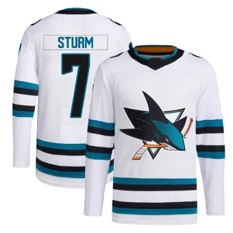 Men's Nico Sturm San Jose Sharks Away Primegreen Jersey - White Authentic