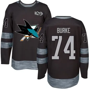 Men's Nolan Burke San Jose Sharks 1917-2017 100th Anniversary Jersey - Black Authentic