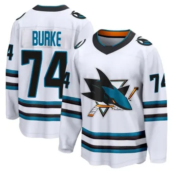 Men's Nolan Burke San Jose Sharks Away 2nd Jersey - White Breakaway