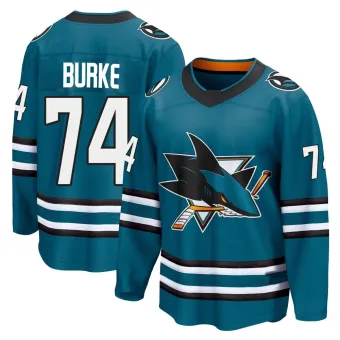 Men's Nolan Burke San Jose Sharks Home 2nd Jersey - Teal Breakaway