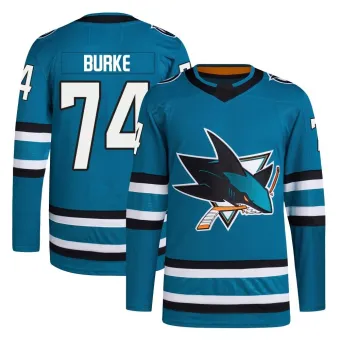 Men's Nolan Burke San Jose Sharks Home Primegreen Jersey - Teal Authentic