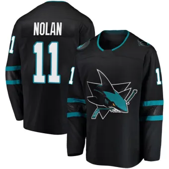 Men's Owen Nolan San Jose Sharks Alternate Jersey - Black Breakaway