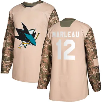 Men's Patrick Marleau San Jose Sharks Veterans Day Practice Jersey - Camo Authentic