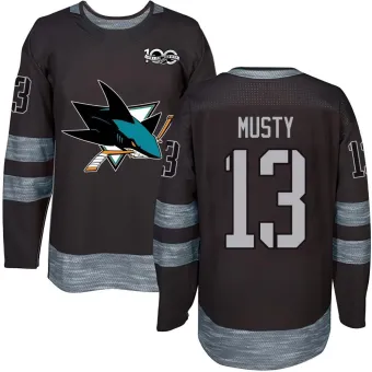 Men's Quentin Musty San Jose Sharks 1917-2017 100th Anniversary Jersey - Black Authentic