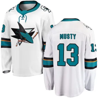 Men's Quentin Musty San Jose Sharks Away Jersey - White Breakaway