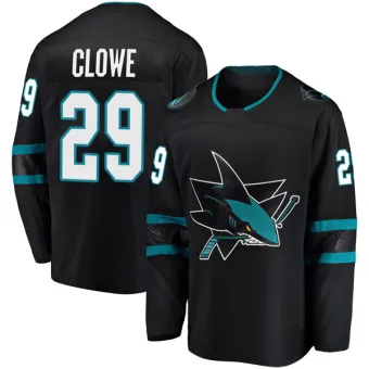 Men's Ryane Clowe San Jose Sharks Alternate Jersey - Black Breakaway