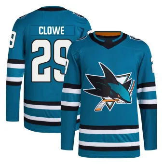 Men's Ryane Clowe San Jose Sharks Home Primegreen Jersey - Teal Authentic