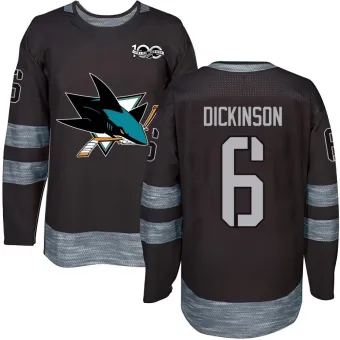 Men's Sam Dickinson San Jose Sharks 1917-2017 100th Anniversary Jersey - Black Authentic