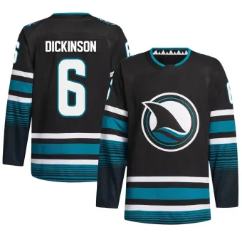 Men's Sam Dickinson San Jose Sharks Alternate Primegreen Jersey - Black Authentic