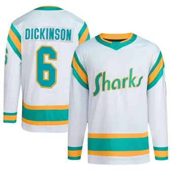 Men's Sam Dickinson San Jose Sharks Reverse Retro 2.0 Jersey - White Authentic