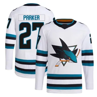 Men's Scott Parker San Jose Sharks Away Primegreen Jersey - White Authentic