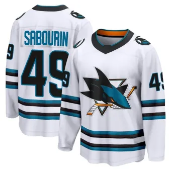 Men's Scott Sabourin San Jose Sharks Away 2nd Jersey - White Breakaway