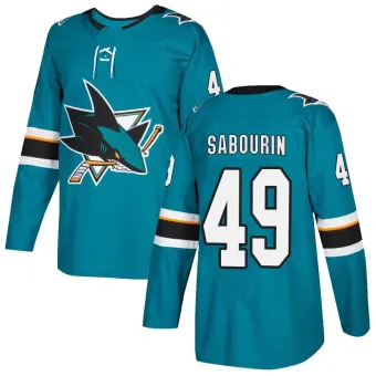 Men's Scott Sabourin San Jose Sharks Home Jersey - Teal Authentic