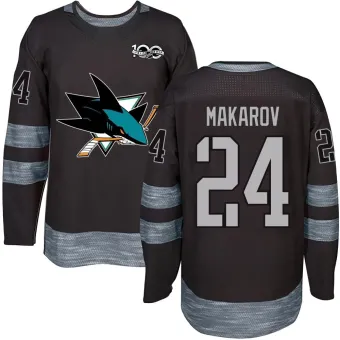 Men's Sergei Makarov San Jose Sharks 1917-2017 100th Anniversary Jersey - Black Authentic