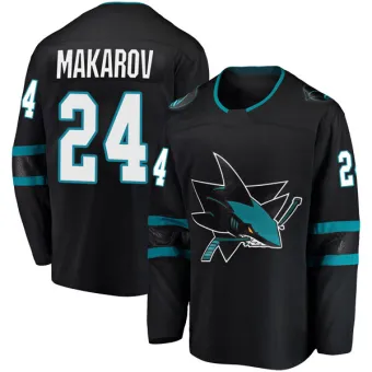 Men's Sergei Makarov San Jose Sharks Alternate Jersey - Black Breakaway