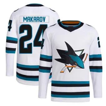 Men's Sergei Makarov San Jose Sharks Away Primegreen Jersey - White Authentic