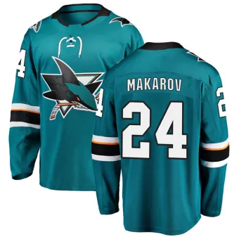 Men's Sergei Makarov San Jose Sharks Home Jersey - Teal Breakaway