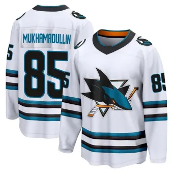 Men's Shakir Mukhamadullin San Jose Sharks Away 2nd Jersey - White Breakaway