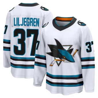 Men's Timothy Liljegren San Jose Sharks Away 2nd Jersey - White Breakaway