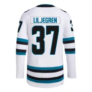 Men's Timothy Liljegren San Jose Sharks Away Primegreen Jersey - White Authentic