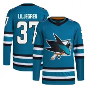 Men's Timothy Liljegren San Jose Sharks Home Primegreen Jersey - Teal Authentic