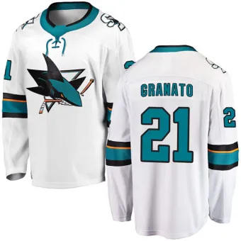 Men's Tony Granato San Jose Sharks Away Jersey - White Breakaway