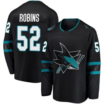 Men's Tristen Robins San Jose Sharks Alternate Jersey - Black Breakaway