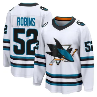 Men's Tristen Robins San Jose Sharks Away 2nd Jersey - White Breakaway