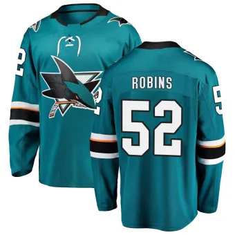 Men's Tristen Robins San Jose Sharks Home Jersey - Teal Breakaway