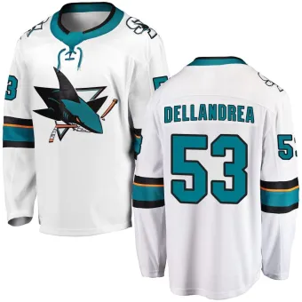 Men's Ty Dellandrea San Jose Sharks Away Jersey - White Breakaway