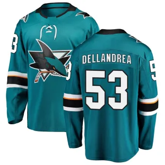 Men's Ty Dellandrea San Jose Sharks Home Jersey - Teal Breakaway