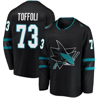 Men's Tyler Toffoli San Jose Sharks Alternate Jersey - Black Breakaway