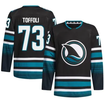 Men's Tyler Toffoli San Jose Sharks Alternate Primegreen Jersey - Black Authentic