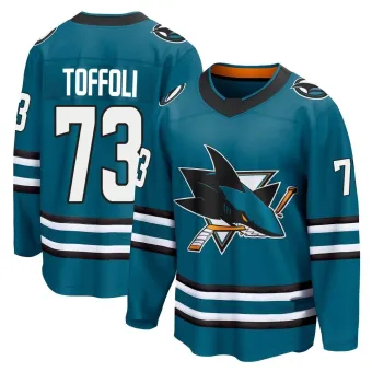 Men's Tyler Toffoli San Jose Sharks Home 2nd Jersey - Teal Breakaway