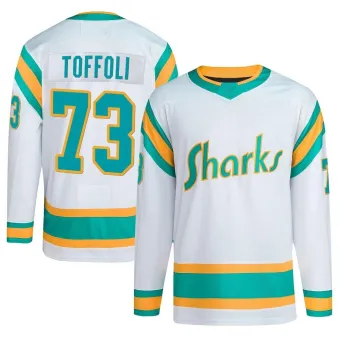 Men's Tyler Toffoli San Jose Sharks Reverse Retro 2.0 Jersey - White Authentic