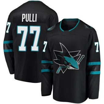 Men's Valtteri Pulli San Jose Sharks Alternate Jersey - Black Breakaway