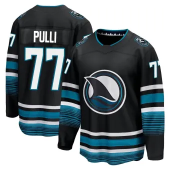 Men's Valtteri Pulli San Jose Sharks Alternate Premier Jersey - Black Breakaway