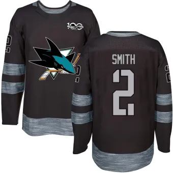 Men's Will Smith San Jose Sharks 1917-2017 100th Anniversary Jersey - Black Authentic