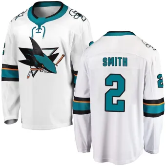 Men's Will Smith San Jose Sharks Away Jersey - White Breakaway