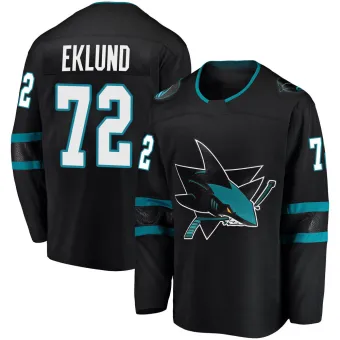 Men's William Eklund San Jose Sharks Alternate Jersey - Black Breakaway