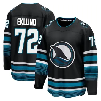 Men's William Eklund San Jose Sharks Alternate Premier Jersey - Black Breakaway