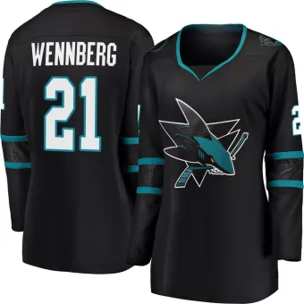 Women's Alex Wennberg San Jose Sharks Alternate Jersey - Black Breakaway