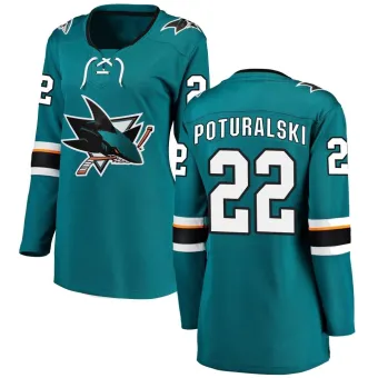 Women's Andrew Poturalski San Jose Sharks Home Jersey - Teal Breakaway