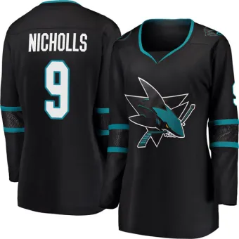 Women's Bernie Nicholls San Jose Sharks Alternate Jersey - Black Breakaway