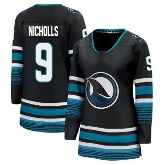 Women's Bernie Nicholls San Jose Sharks Alternate Premier Jersey - Black Breakaway