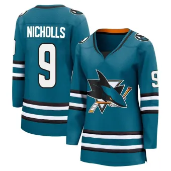 Women's Bernie Nicholls San Jose Sharks Home 2nd Jersey - Teal Breakaway